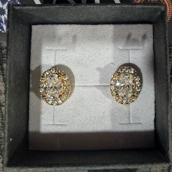 Classic Oval Earrings 18K Gold Plated